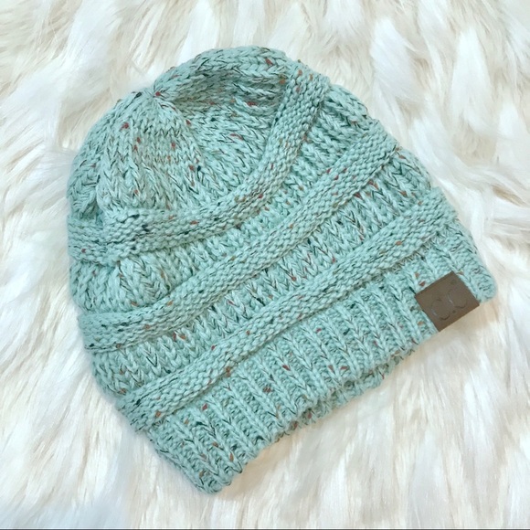 Confetti knit beanie-mint - Picture 2 of 3